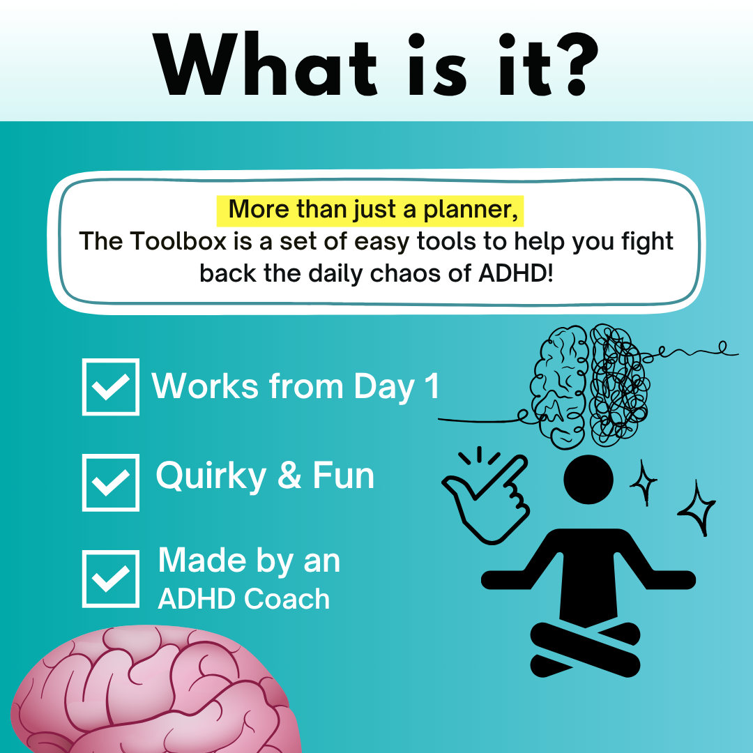 ADHD Daily Survival Guide, To-do Lists, Organization Hacks, Declutter Challenges, Goal Trackers for Adhd Adults & Adhd Teens