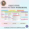 Executive Dysfunction Workbook | ADHD & Anxiety Planner | Organization and Productivity Guide & Mental Health and Focus Journal