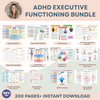 ADHD Executive Functioning Bundle, 300+ ADHD Worksheets & Instant Download, Organization & Focus for ADHD