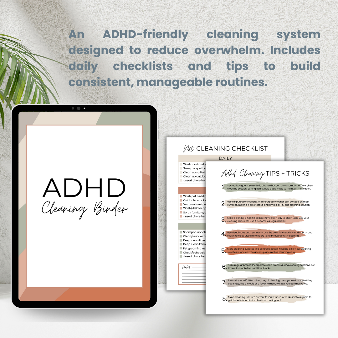 ADHD Cleaning Checklist Bundle