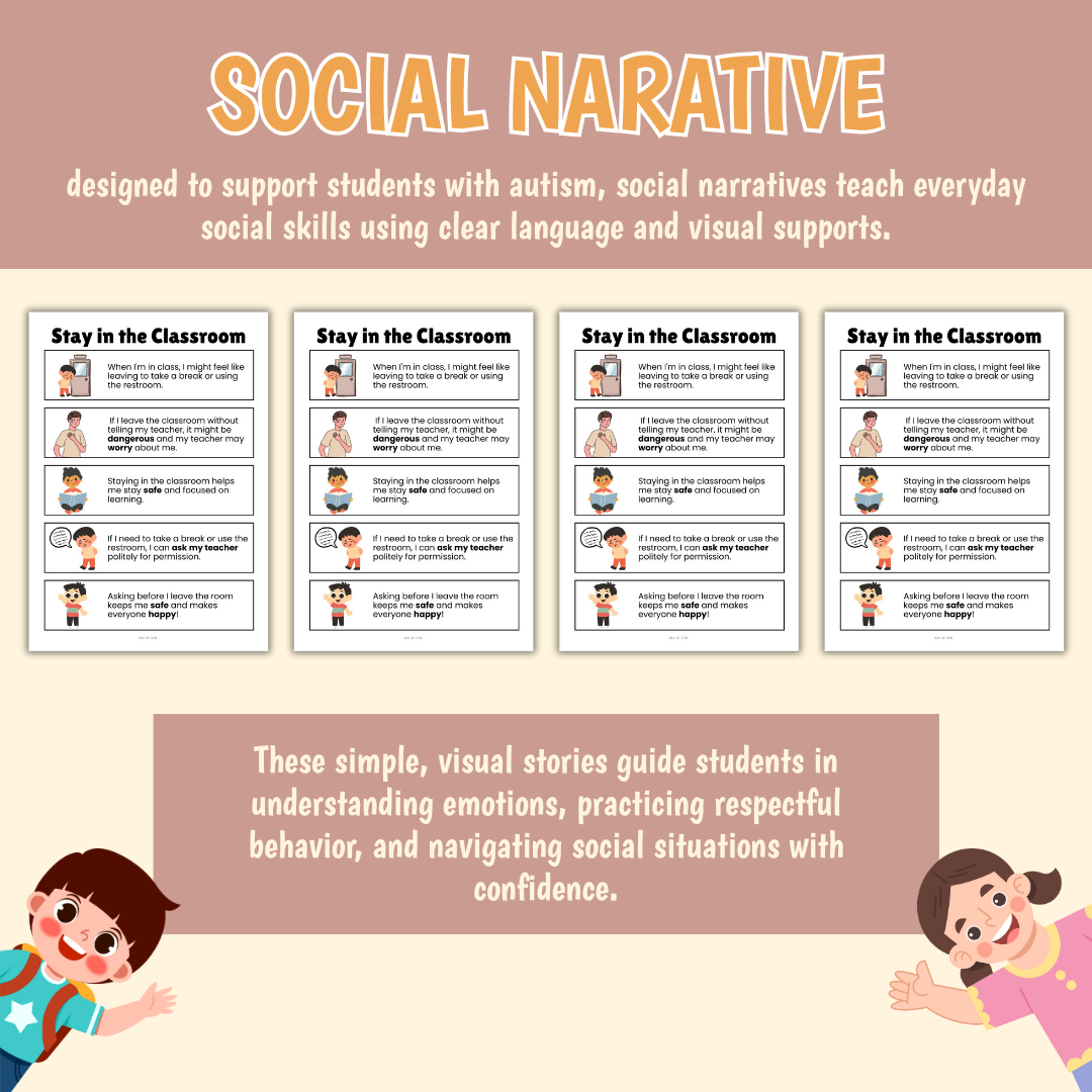 Behaviour Social Stories for Autism, Special Education, Early Intervention, Occupational Therapy, Positive, Social Emotional Learning