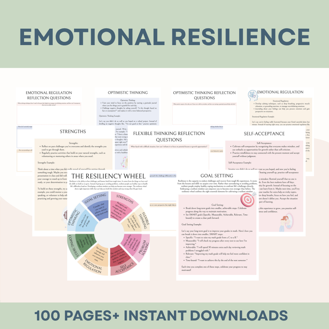 ADHD Executive Functioning Bundle, 300+ ADHD Worksheets, Instant Download