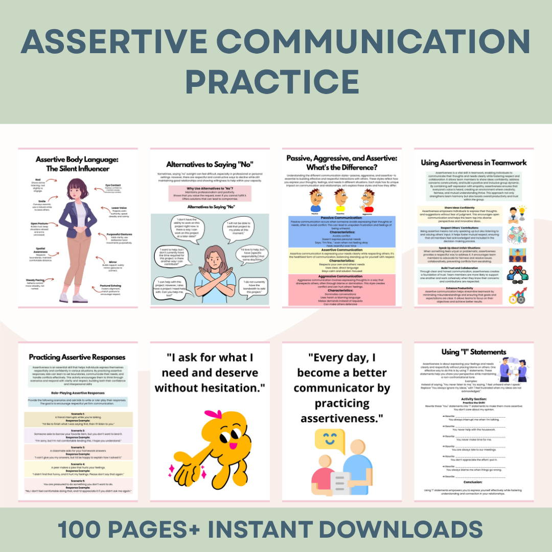 ADHD Executive Functioning Bundle, 300+ ADHD Worksheets, Instant Download