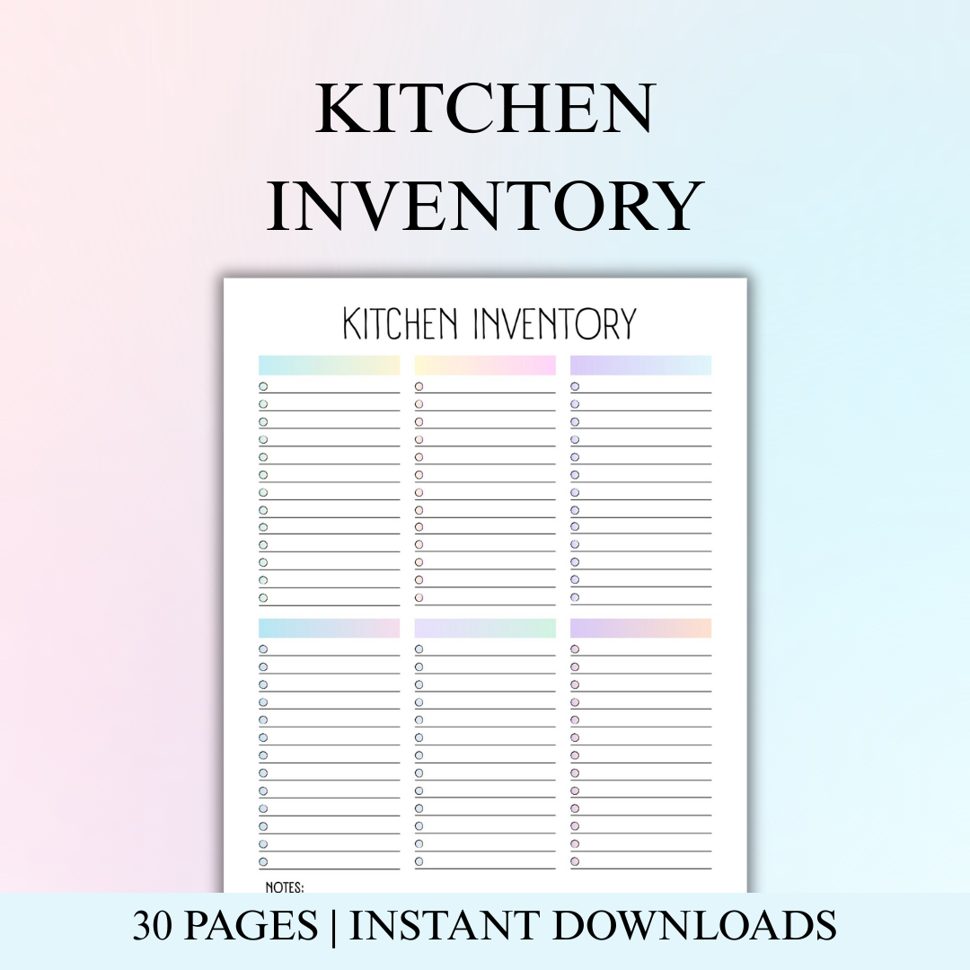 ADHD Meal Planning Bundle, Printable Templates for Grocery List, Kitchen Inventory, Use Soon Tracker, Meal Builder & Time Savers