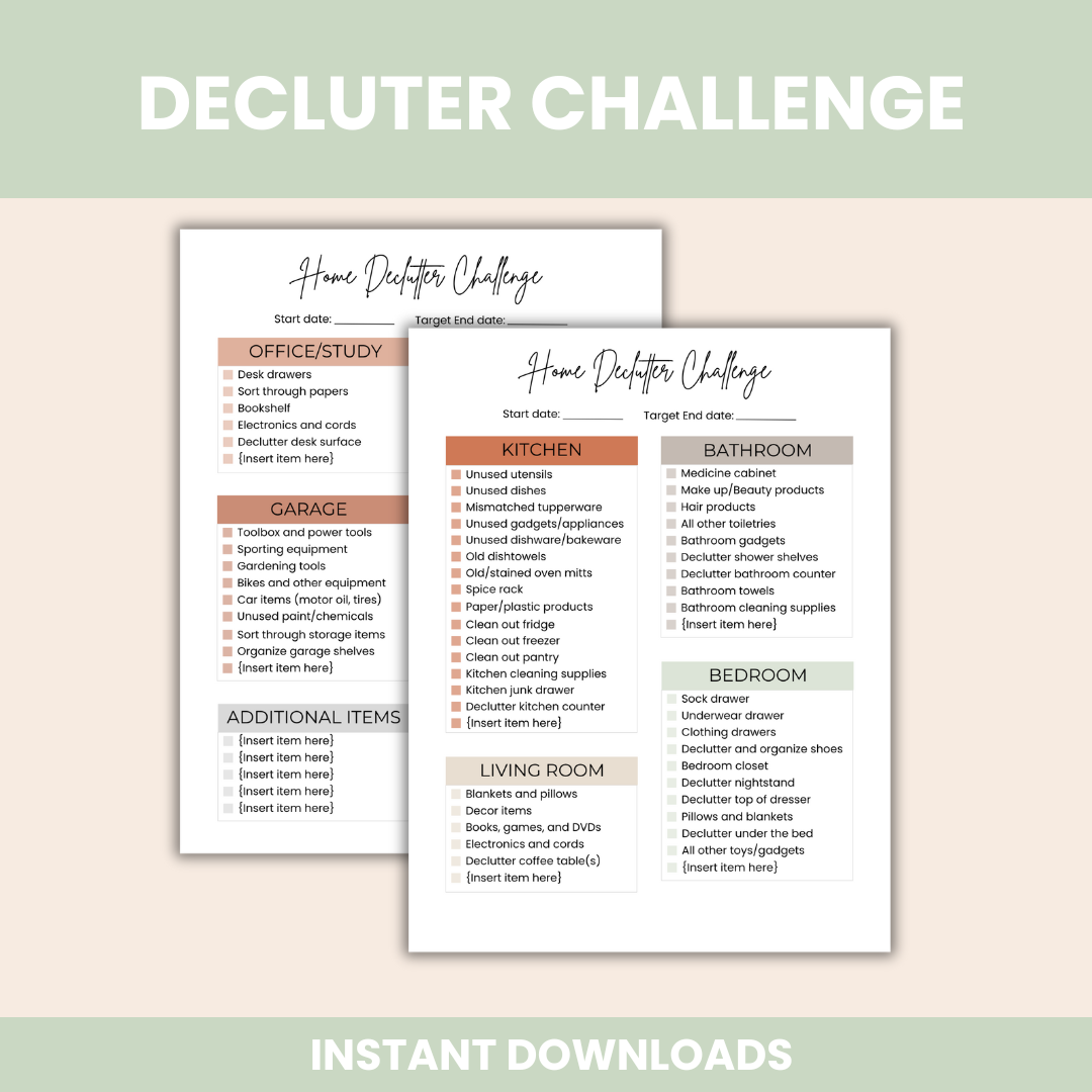ADHD Cleaning Checklist Bundle